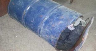 العثور على جثة فتاة داخل برميل