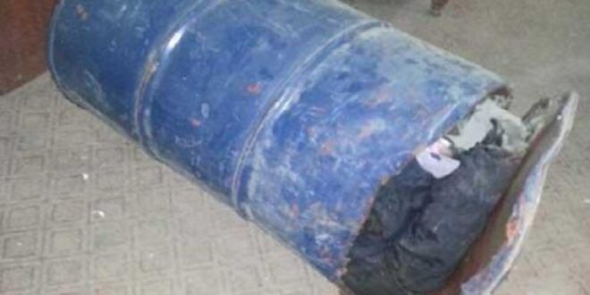 العثور على جثة فتاة داخل برميل