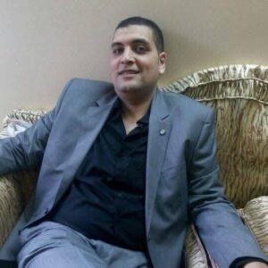 أحد ضحايا حريق سوق الخواجات بالمنصورة