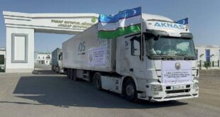 IMG 20260318 WA0000 أوزبكستان ترسل شاحنات مساعدات إنسانية إلى إيران