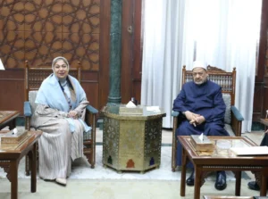 شيخ الأزهر يستقبل رئيسة الأمانة الفنية للمجلس الوطني للتعليم