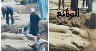 العثور على تمثال فرعوني ضخم في الشرقية