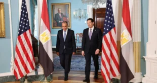 وزير الخارجية يلتقي نظيره الأمريكي