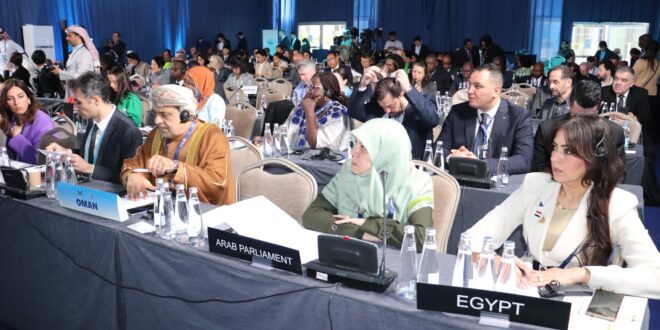 IMG 20260417 WA0005 البرلمان العربي يطالب بإزالة الحواجز الجمركية التي تحد قدرة الدول النامية على النفاذ إلى الأسواق العالمية