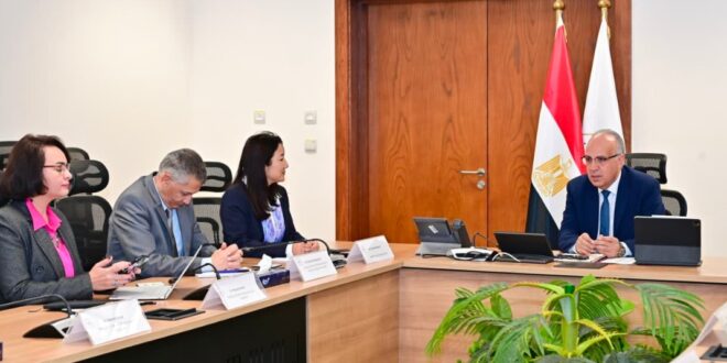 WhatsApp Image 2026 04 07 at 12.08.56 PM وزير الري يبحث مع الأمم المتحدة موقف مشروع "تحلية المياه باستخدام الطاقة المتجددة لأغراض الزراعة" وتمويله