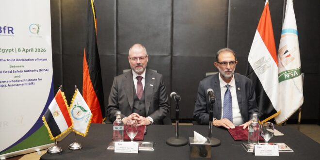 WhatsApp Image 2026 04 08 at 3.03.48 PM سلامة الغذاء والمعهد الفيدرالي الألماني يوقعان برتوكول تعاون لتقييم المخاطر