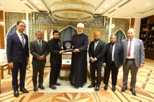 مفتي الجمهورية يستقبل وفد جامعة مالديف الإسلامية