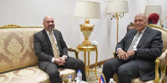 سامح شكري يلتقي سفير كوبا لدى مصر