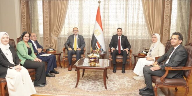 IMG 20260511 WA0022 الهوبي وجوهر نبيل يبحثان تعزيز التعاون في مجالات الوعي الغذائي والممارسات الغذائية السليمة والاستخدام الأمثل للمكملات الغذائية بين الشباب والرياضيين