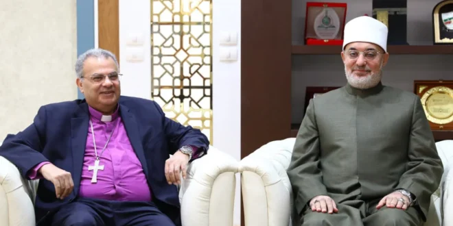رئيس الطائفة الإنجيلية يزور مفتي الجمهورية للتهنئة بعيد الأضحى المبارك