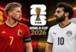 مباراة مصر وبلجيكا في كأس العالم
