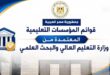 مؤسسات التعليم العالي