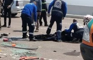 حادث على طريق مطار الأقصر