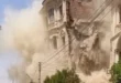 انهيار منزل من 3 طوابق في قنا